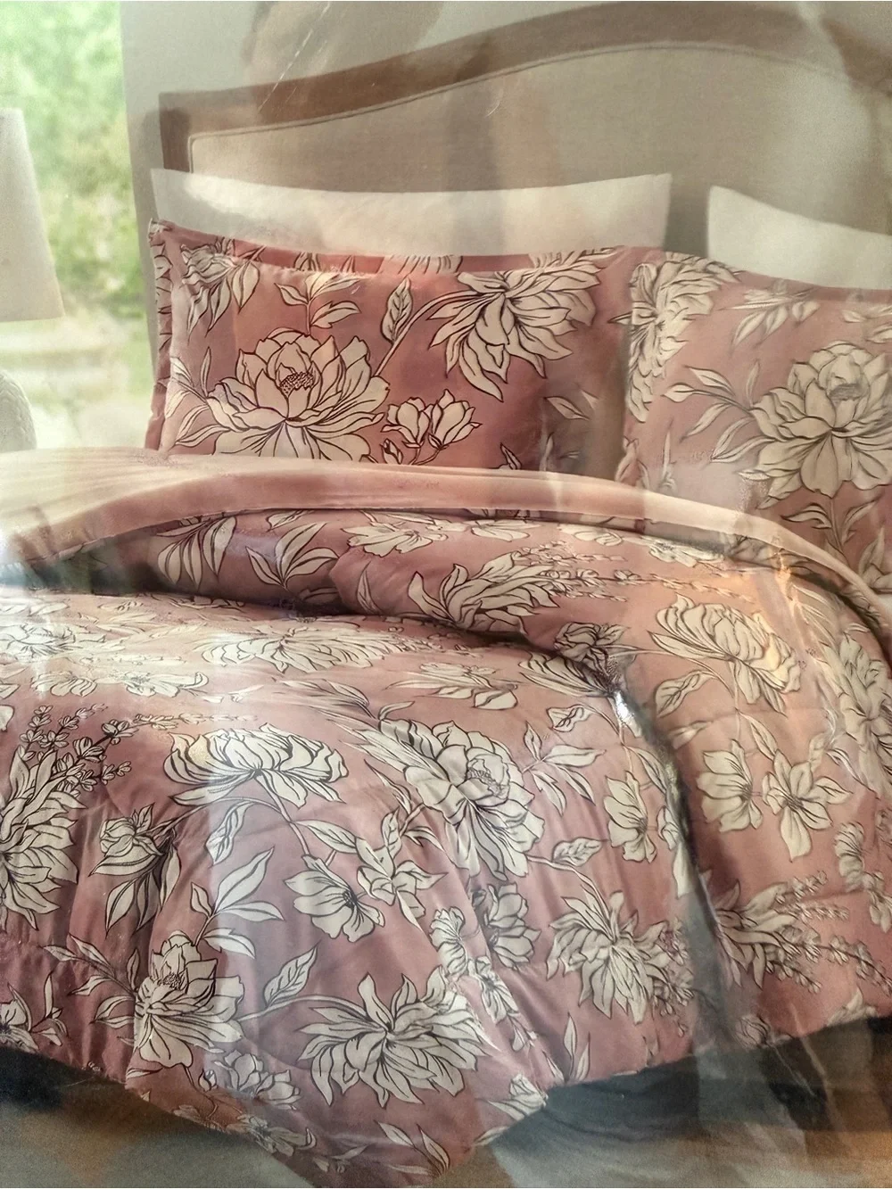 Madison Park Pink Floral Twin Comforter Set twin